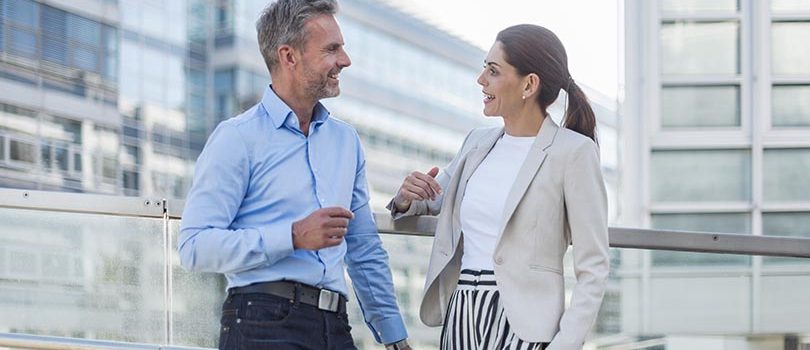 Two communicating business partners Two communicating business partners