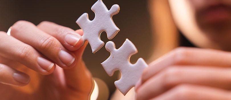 Concept of integration and startup with puzzle pieces merger with teamwork of business worker Concept of integration and startup with puzzle pieces merger with teamwork of business worker partners hand close-up, positive connection partnership in modern office for business marketing job work