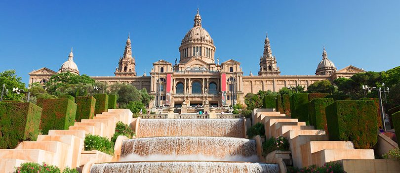 view of National museum of  Barcelona, Spain