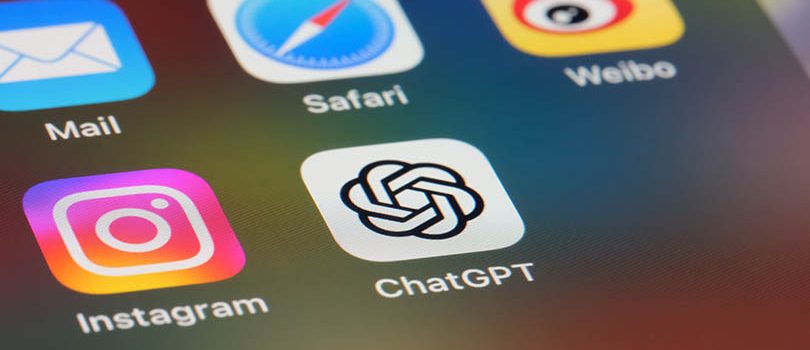 ChatGPT official app icon on screen Shanghai,China-May 19th 2023: close up ChatGPT official app icon on screen.