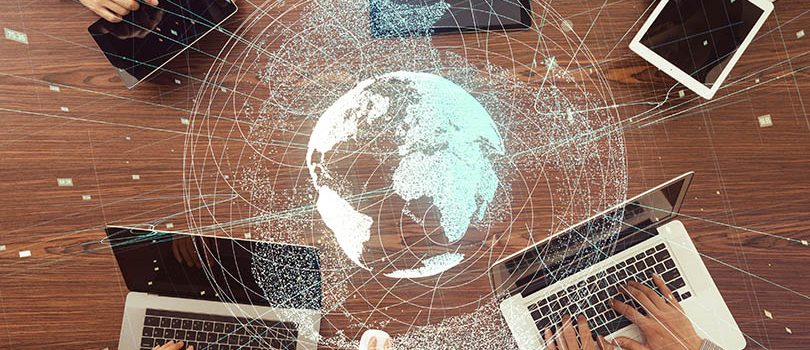 Digital devices and global network concept. Digital devices and global network concept.