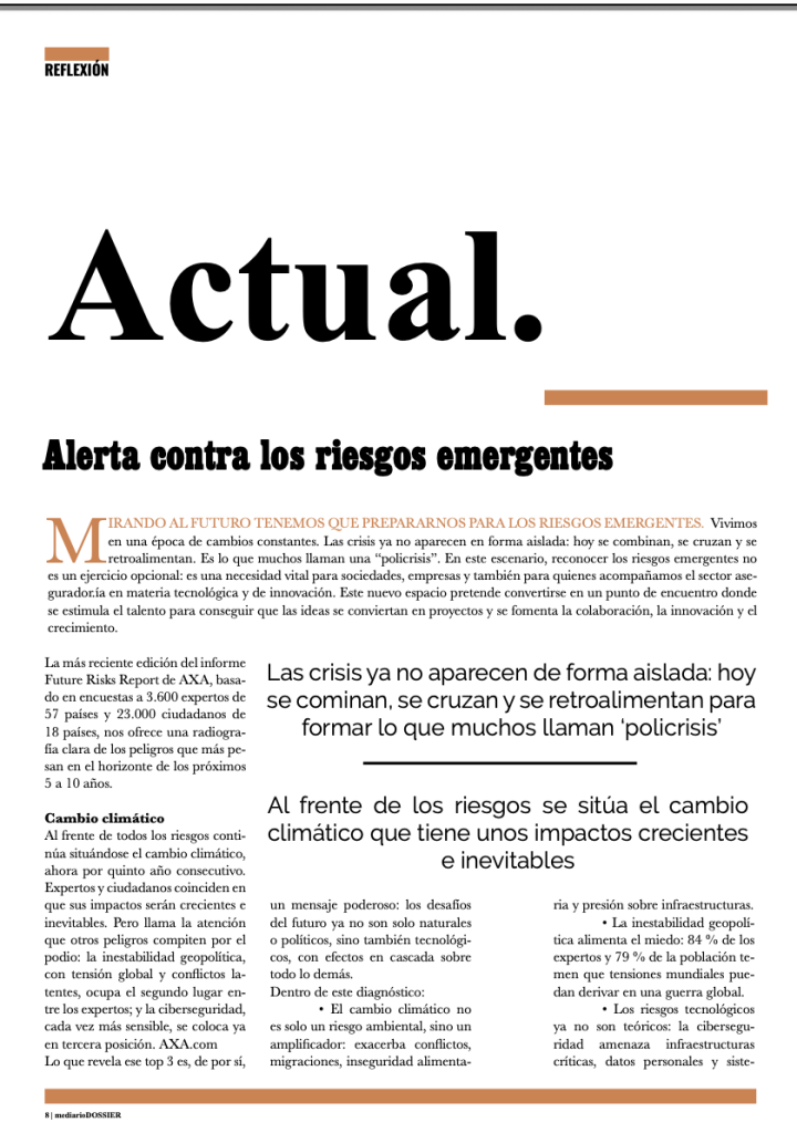 Preparats per als riscos emergents